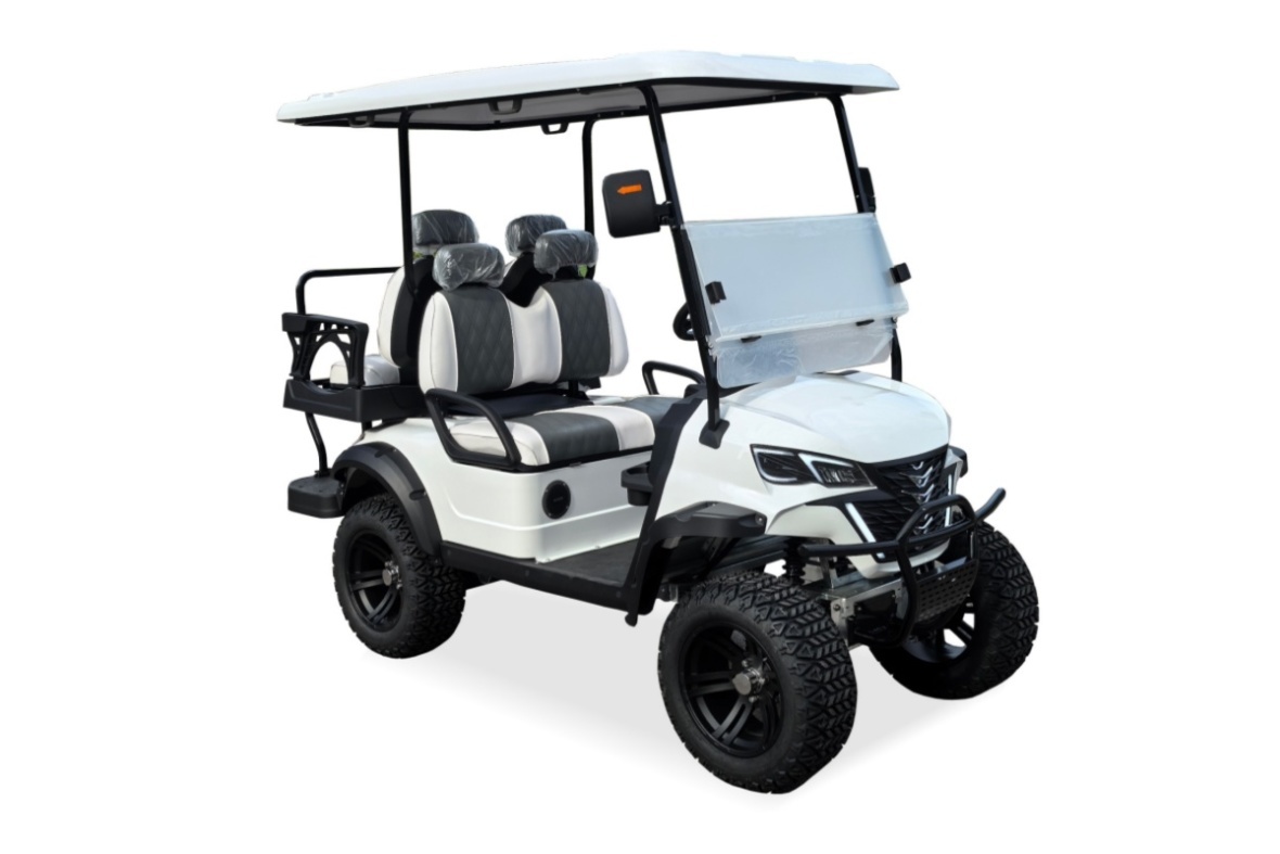 Lifted 4 seater golf carts white